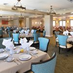Enjoy restaurant-style entrees in the community dining room.